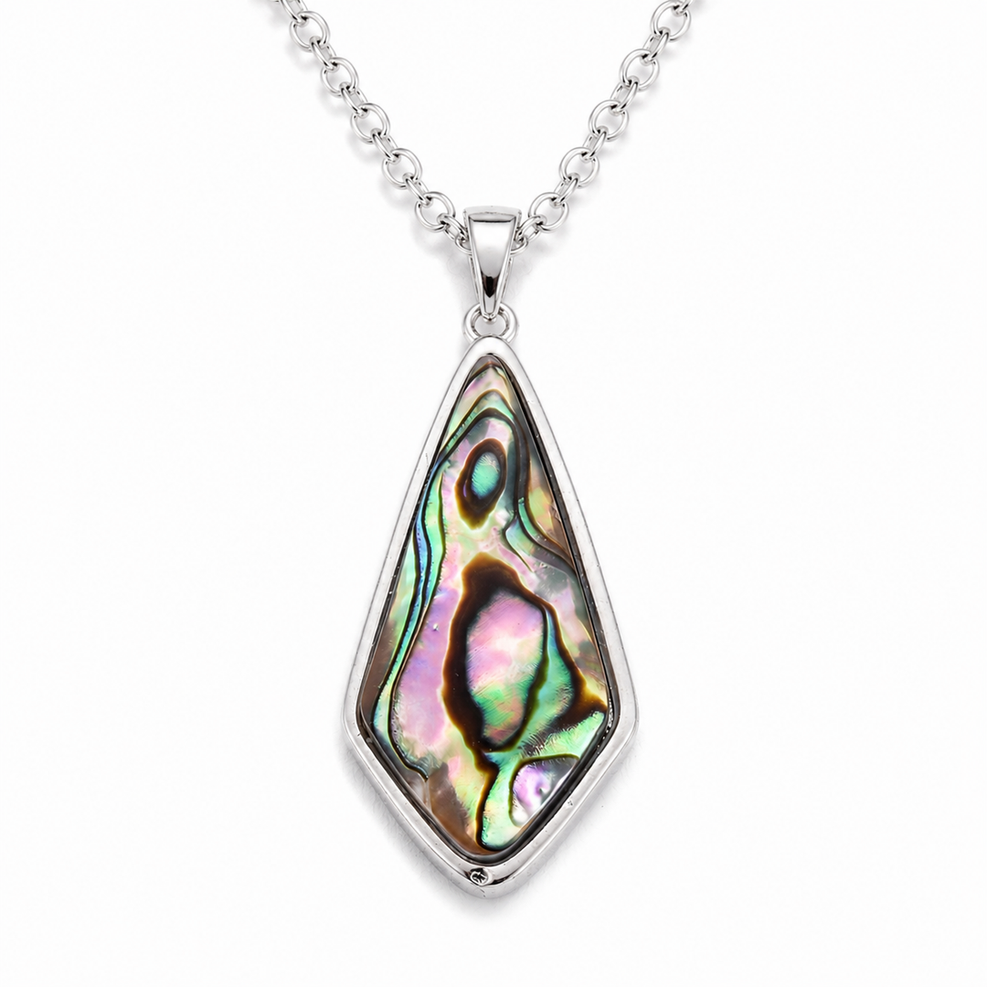 Diamond Abalone Shell Necklace - Main view | Zen Collection Metaphysical Store