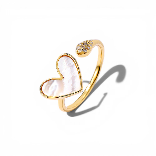 Natural Shell Heart Ring - View 5 | Zen Collection