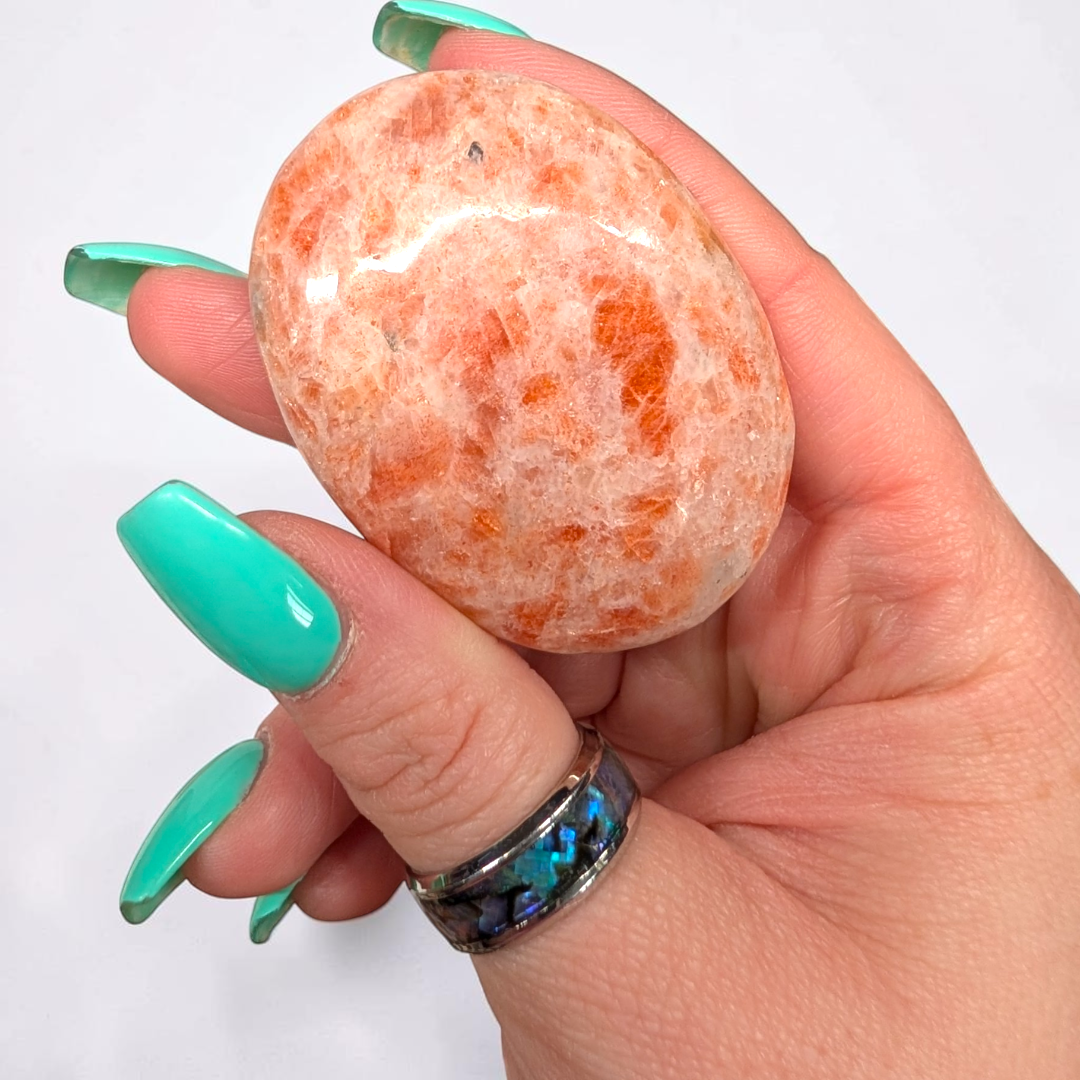 Sunstone Crystal Palm Stone
