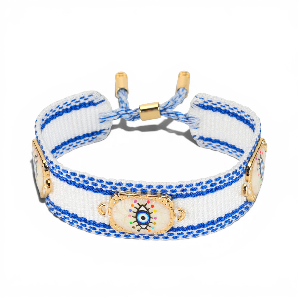 Adjustable Evil Eye Woven Bracelet - View | Zen Collection Canada
