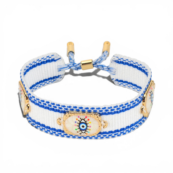 Adjustable Evil Eye Woven Bracelet - View | Zen Collection Canada
