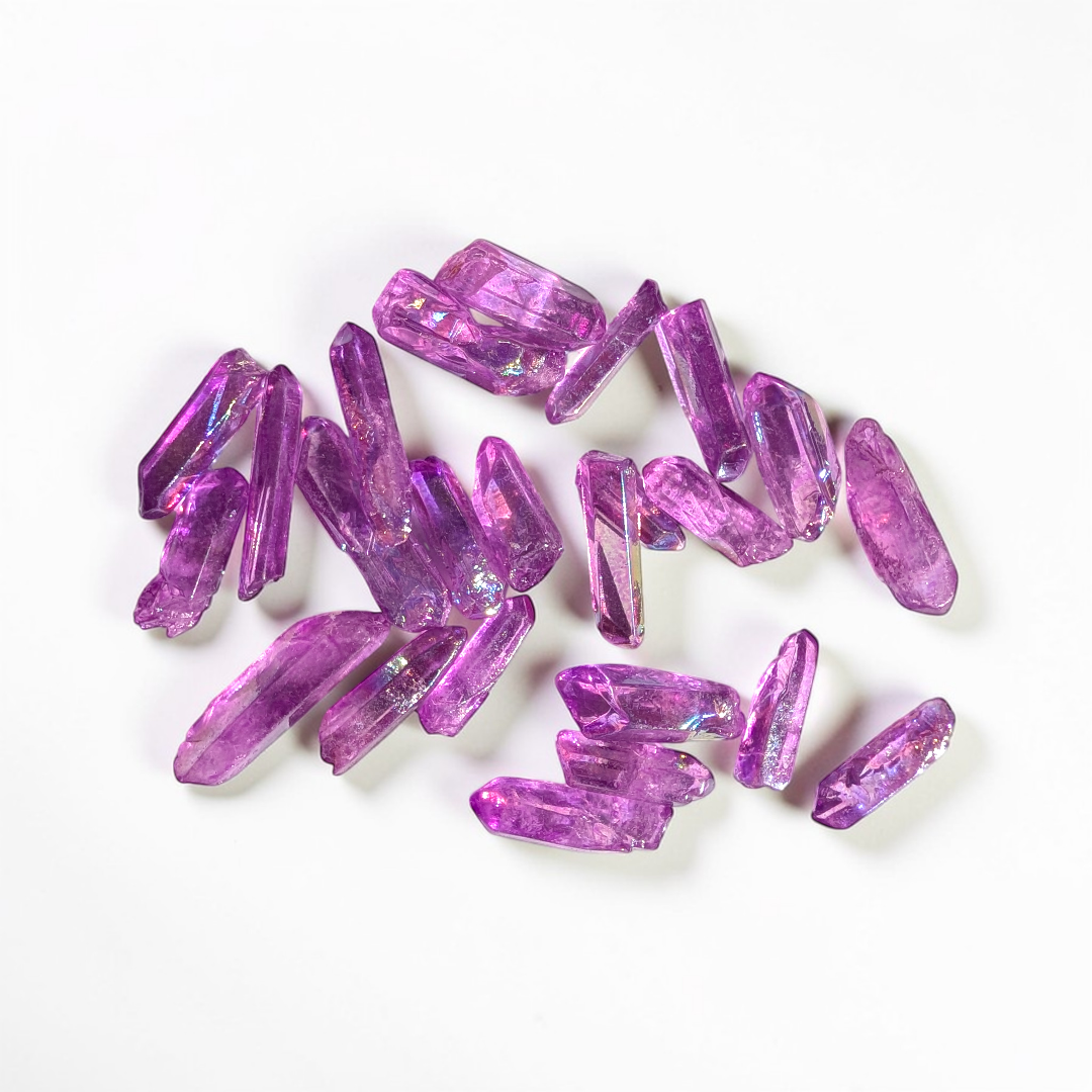 Pointes de cristal de quartz Aura violet