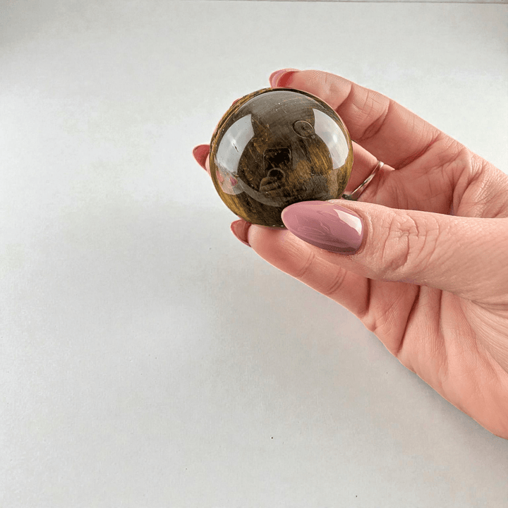 Sphère de cristal Œil-de-tigre