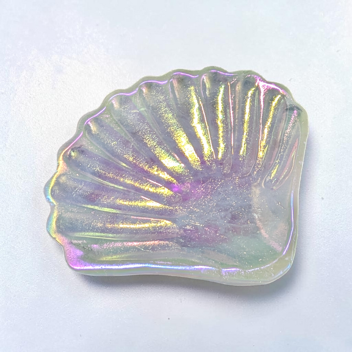 Clear Quartz Aura Sea Shell | Clear Quartz | Clearing Mental Fog and Amplifying Energy | Zen Collection Canada