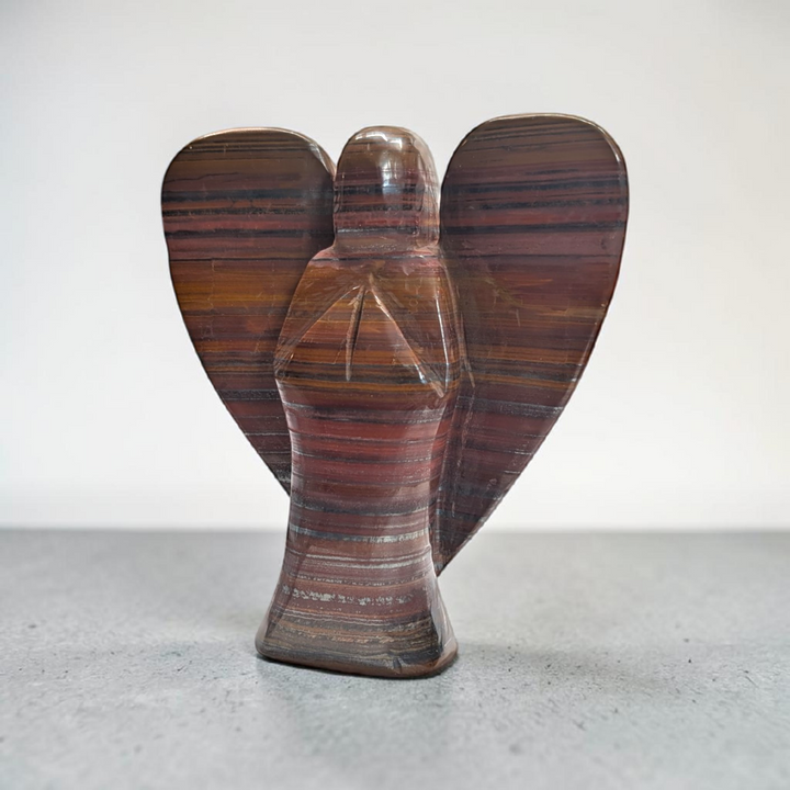 Tiger Iron Crystal Angel Carving | Tiger Iron | Grounding and Physical Stamina Support | Zen Collection Canada