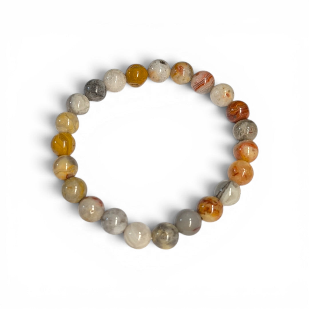 Crazy Lace Agate Crystal Bracelet | Crystal Bracelets Canada | Zen Collection