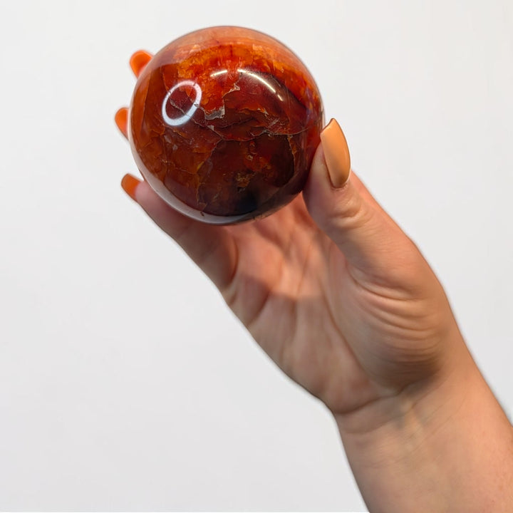 Carnelian Crystal Sphere
