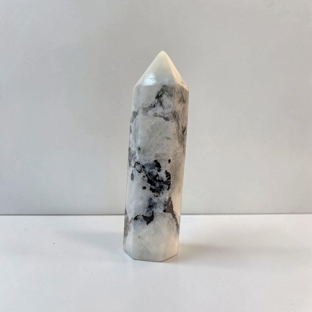 Rainbow Moonstone Crystal Tower
