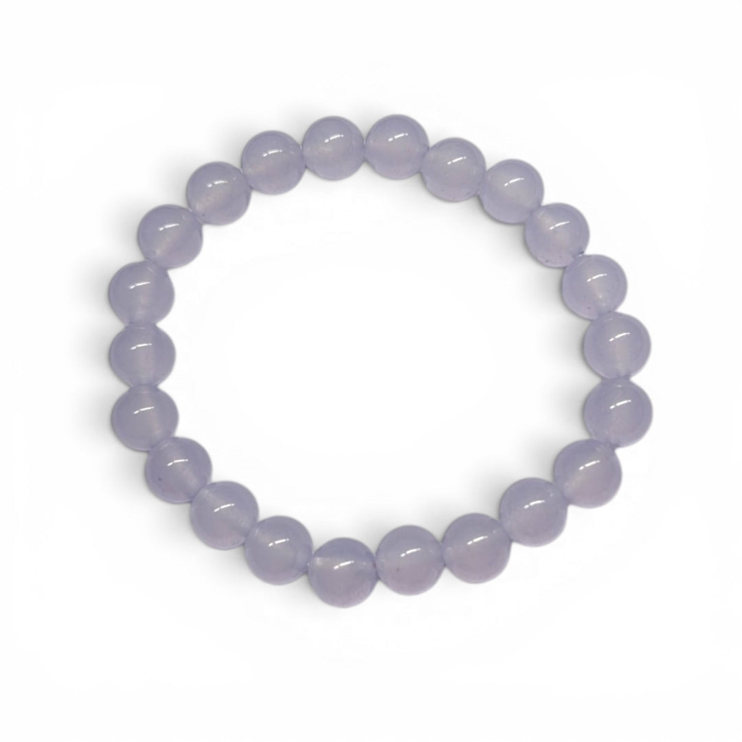 Lilac Jade Bracelet Close-Up — Natural Crystal Beads | Best Crystal Store Canada