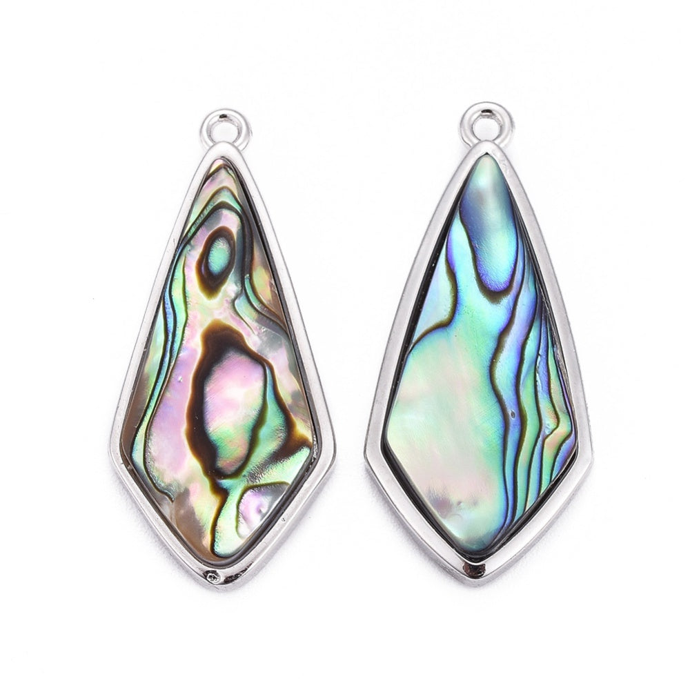 Diamond Abalone Shell Necklace - Detail view | Crystal Shop Barrie Ontario