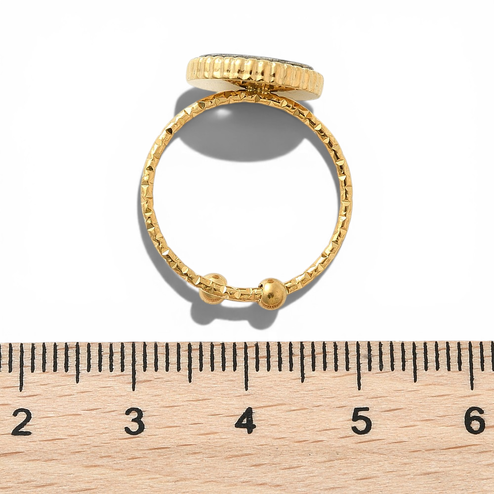 Dainty Natural Abalone Adjustable Ring - Alternate angle | Metaphysical Store Canada