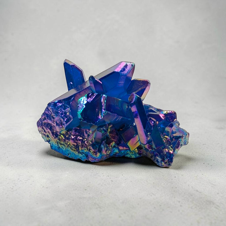 Blue Aura Quartz Crystal Point