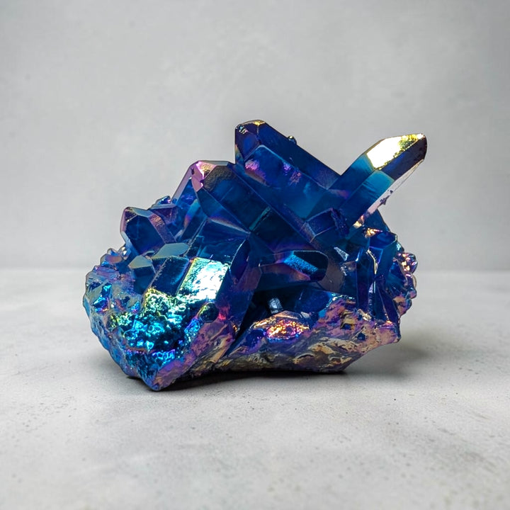 Blue Aura Quartz Crystal Point