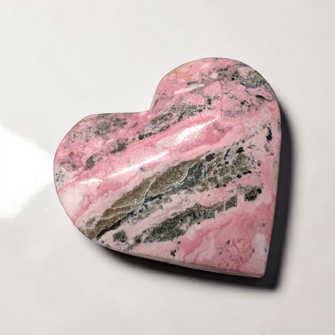 Cœur en rhodonite