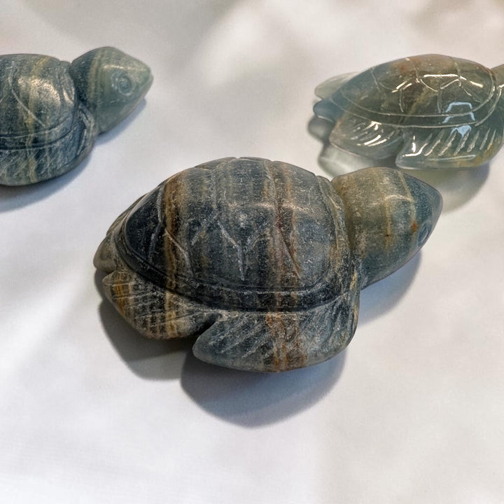 Blue Onyx Crystal Turtles