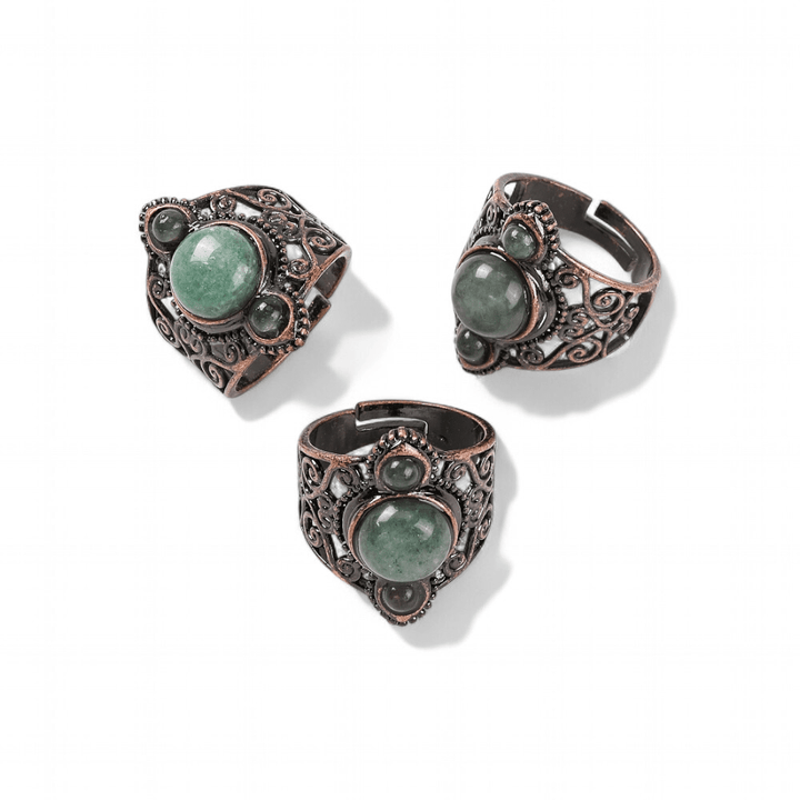 Green Aventurine Antique Ring — Green Aventurine crystal ring — Zen Collection metaphysical store Barrie Ontario