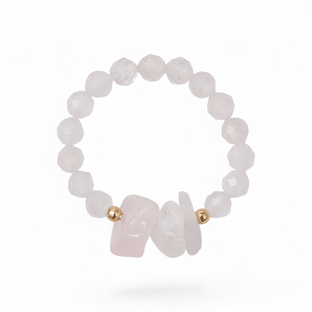 Rose Quartz Stretch Ring — Rose Quartz crystal ring — Zen Collection metaphysical store Barrie Ontario