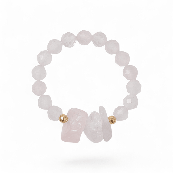 Rose Quartz Stretch Ring — Rose Quartz crystal ring — Zen Collection metaphysical store Barrie Ontario