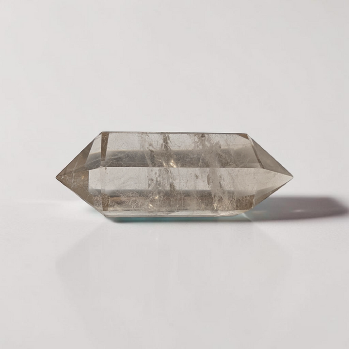 Cristal de quartz fumé biterminé