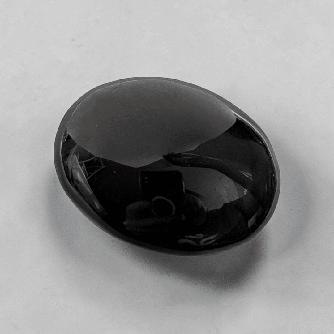 Pierre de palmier en obsidienne noire