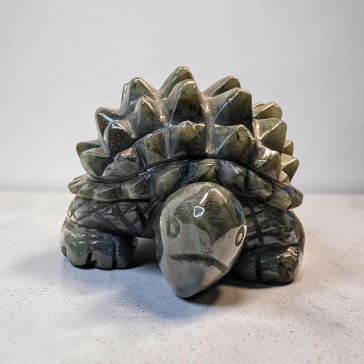 Labradorite Crystal Turtle Carving