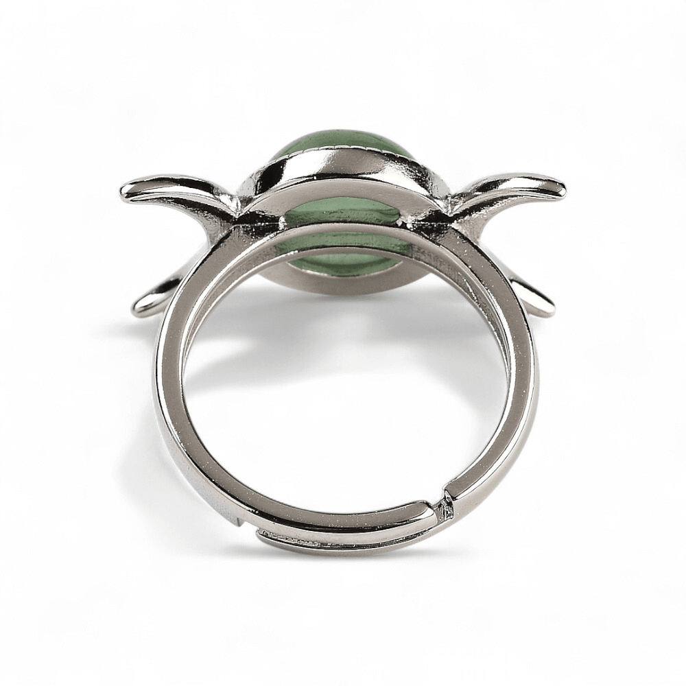 Green Aventurine Triple Moon Ring — Green Aventurine crystal ring — Zen Collection metaphysical store Barrie Ontario