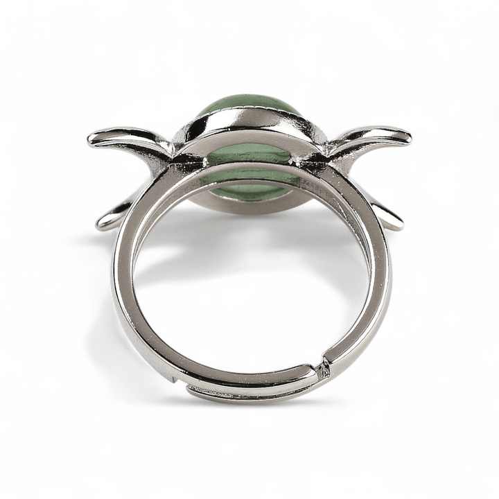 Green Aventurine Triple Moon Ring — Green Aventurine crystal ring — Zen Collection metaphysical store Barrie Ontario