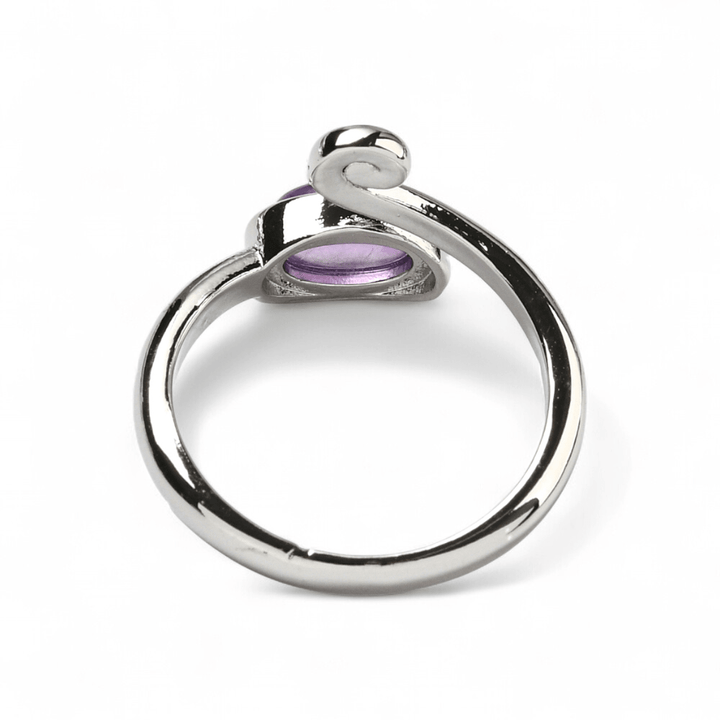 Amethyst Spiral Ring — Amethyst crystal ring — Zen Collection metaphysical store Barrie Ontario