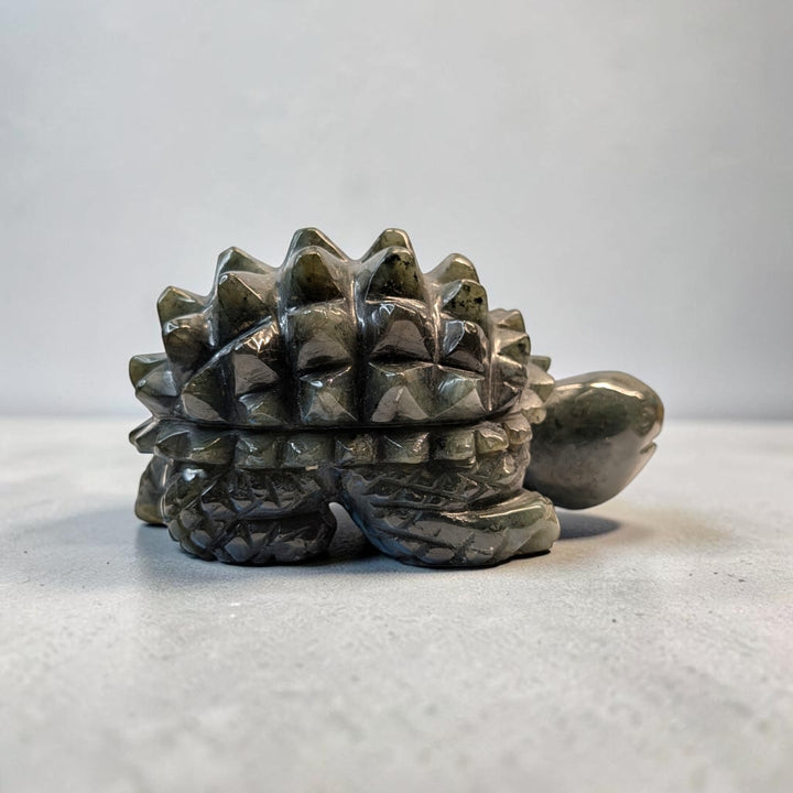 Labradorite Crystal Turtle Carving