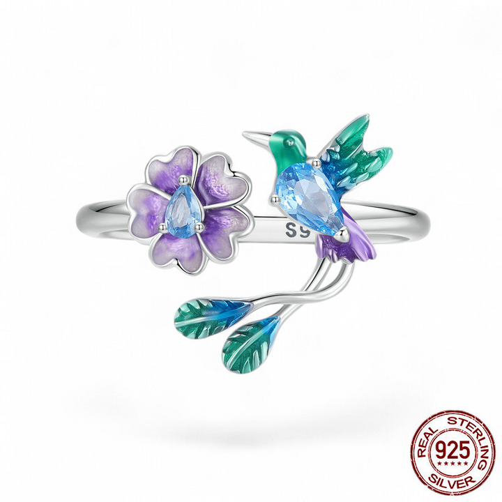 925 Sterling Silver Hummingbird Ring - Main view | Zen Collection Metaphysical Store
