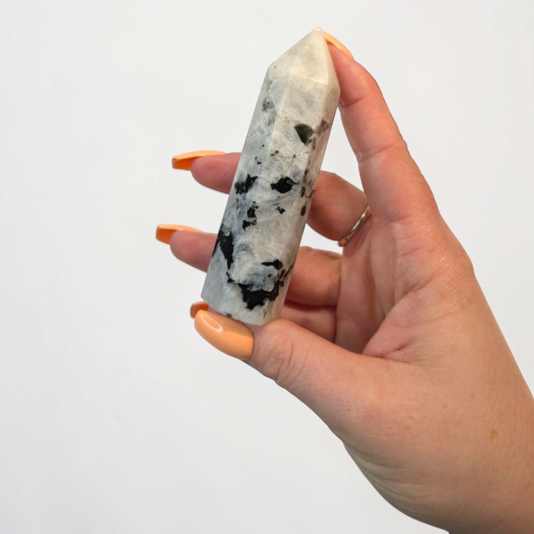 Rainbow Moonstone Crystal Tower