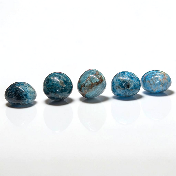 Apatite bleue en chute 