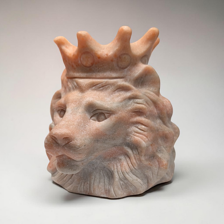 Sunstone Crystal Lion Carving
