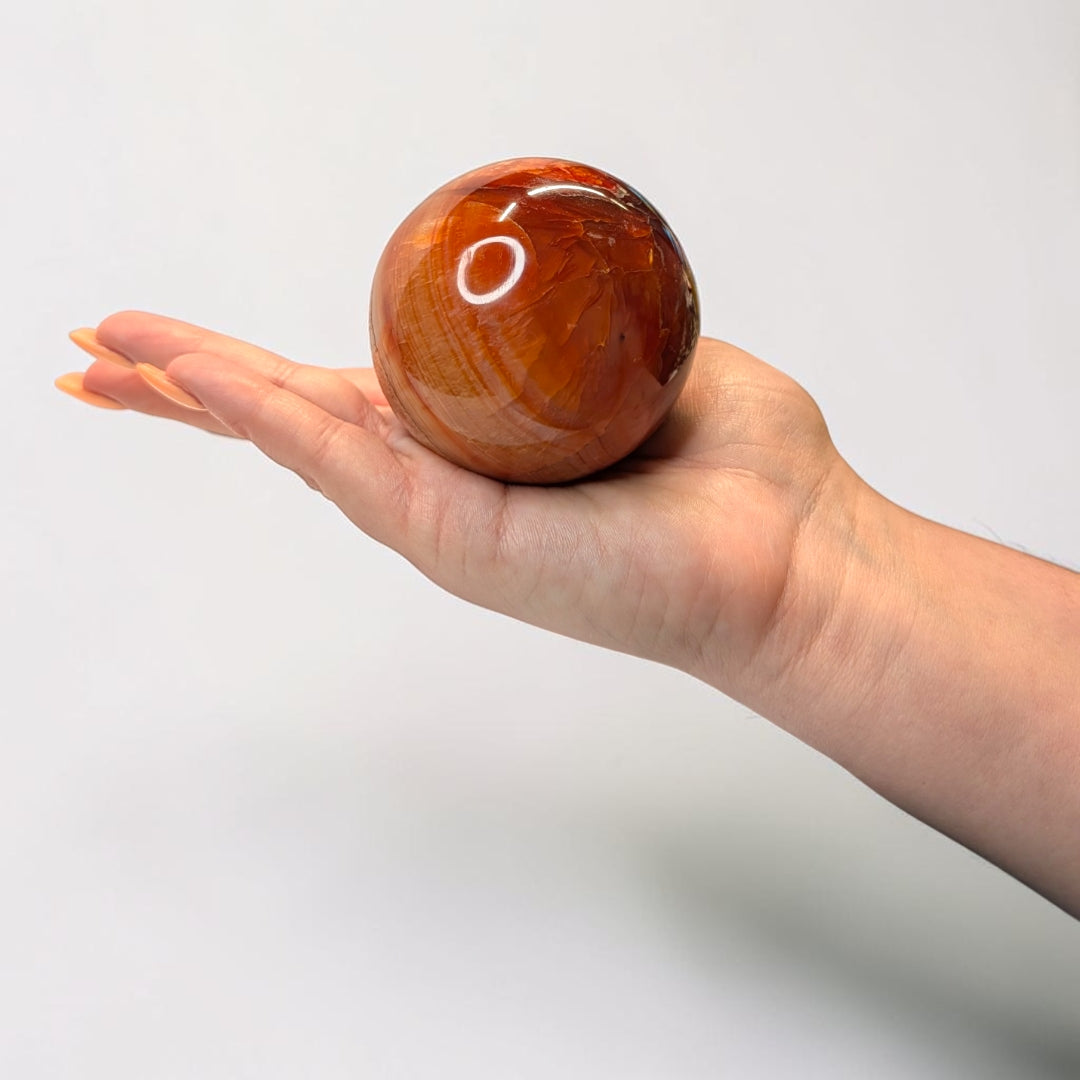 Carnelian Crystal Sphere