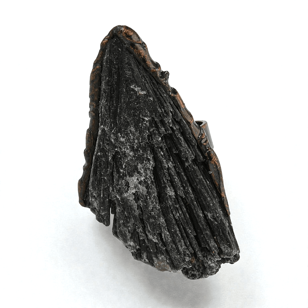 Black tourmaline protection crystal ring. Shop In-store or Online Now with Zen Collection Metaphysical Store in Barrie Ontario Canada 