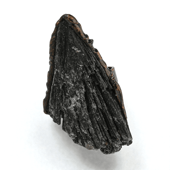 Black tourmaline protection crystal ring. Shop In-store or Online Now with Zen Collection Metaphysical Store in Barrie Ontario Canada 