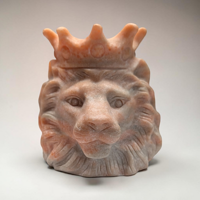 Sunstone Crystal Lion Carving
