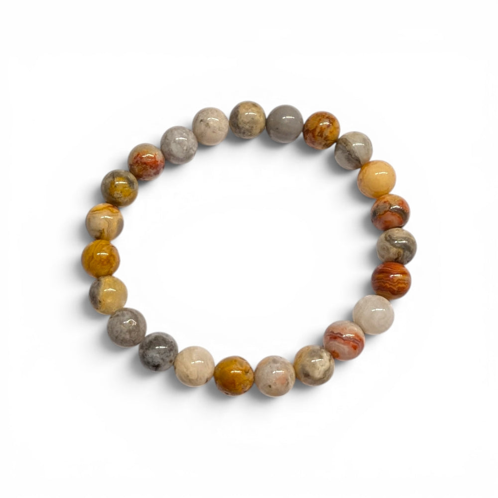 Authentic Crazy Lace Agate Bracelet — Healing Crystal Jewellery | Zen Collection Barrie Ontario