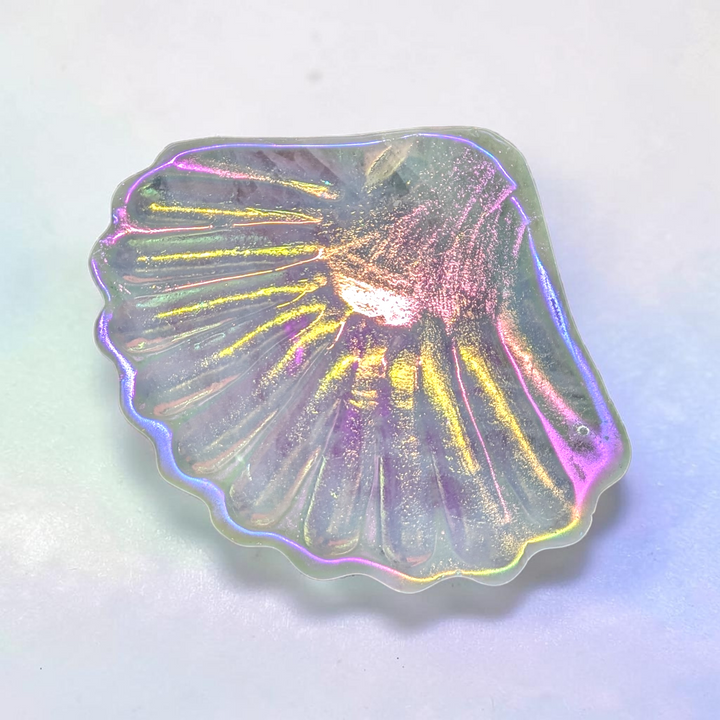 Clear Quartz Aura Sea Shell | Clear Quartz | Clearing Mental Fog and Amplifying Energy | Zen Collection Canada