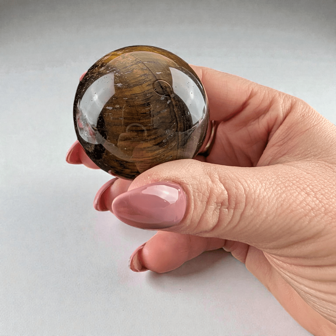 Sphère de cristal Œil-de-tigre