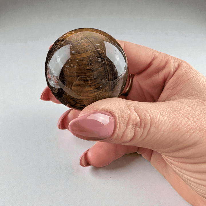 Sphère de cristal Œil-de-tigre