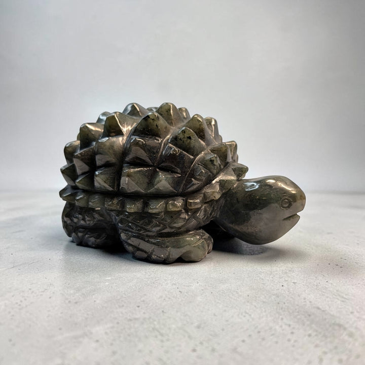 Labradorite Crystal Turtle Carving