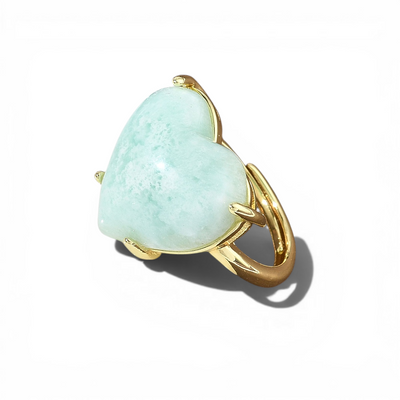 Natural Hemimorphite Crystal Ring
