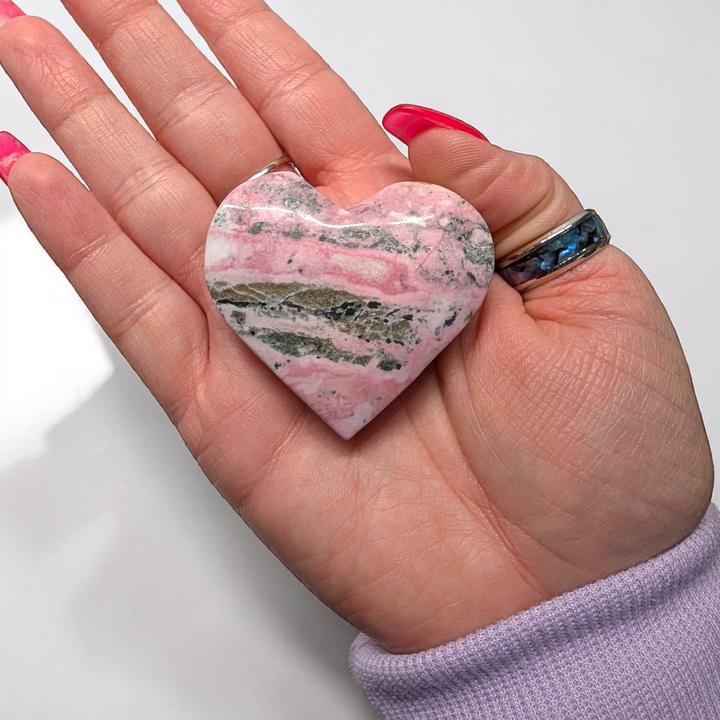 Cœur en rhodonite