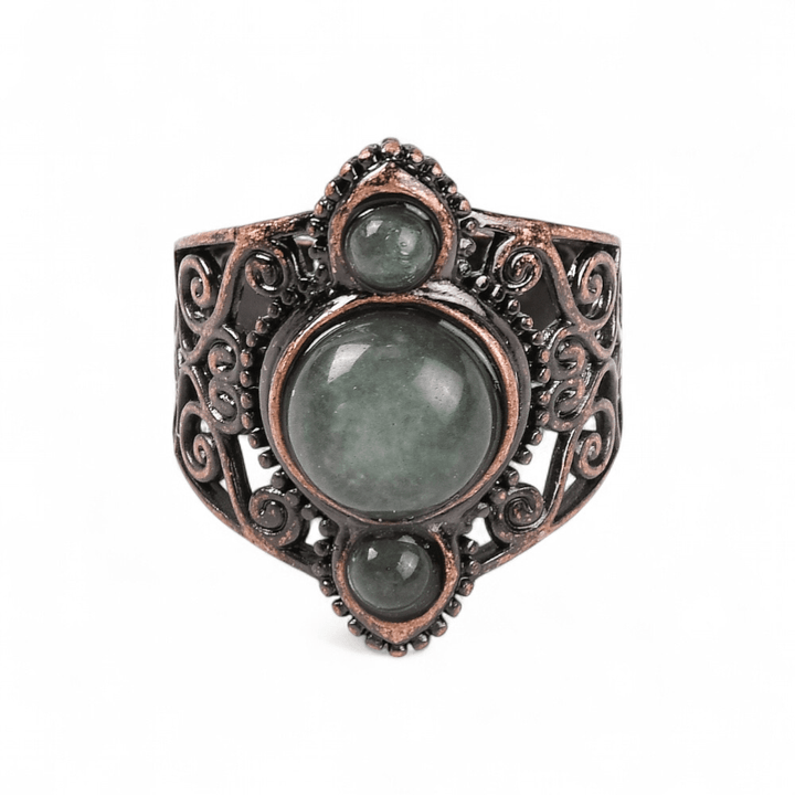 Green Aventurine Antique Ring — Green Aventurine crystal ring — Zen Collection metaphysical store Barrie Ontario