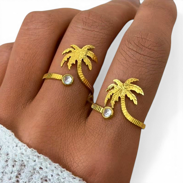 Tropical Palm Tree Ring - Detail view | Crystal Shop Barrie Ontario
