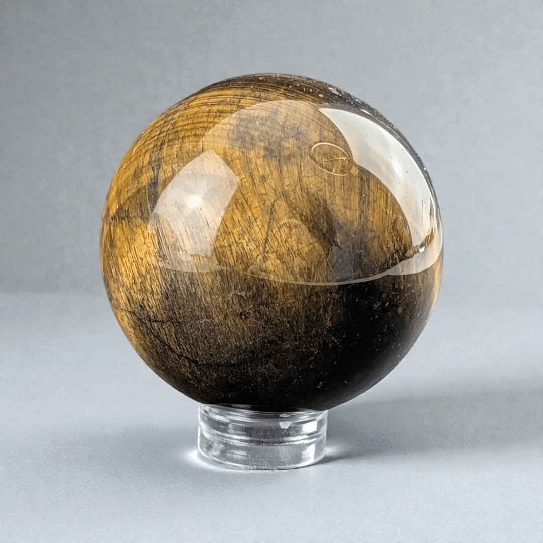 Sphère de cristal Œil-de-tigre