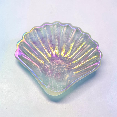 Clear Quartz Aura Sea Shell