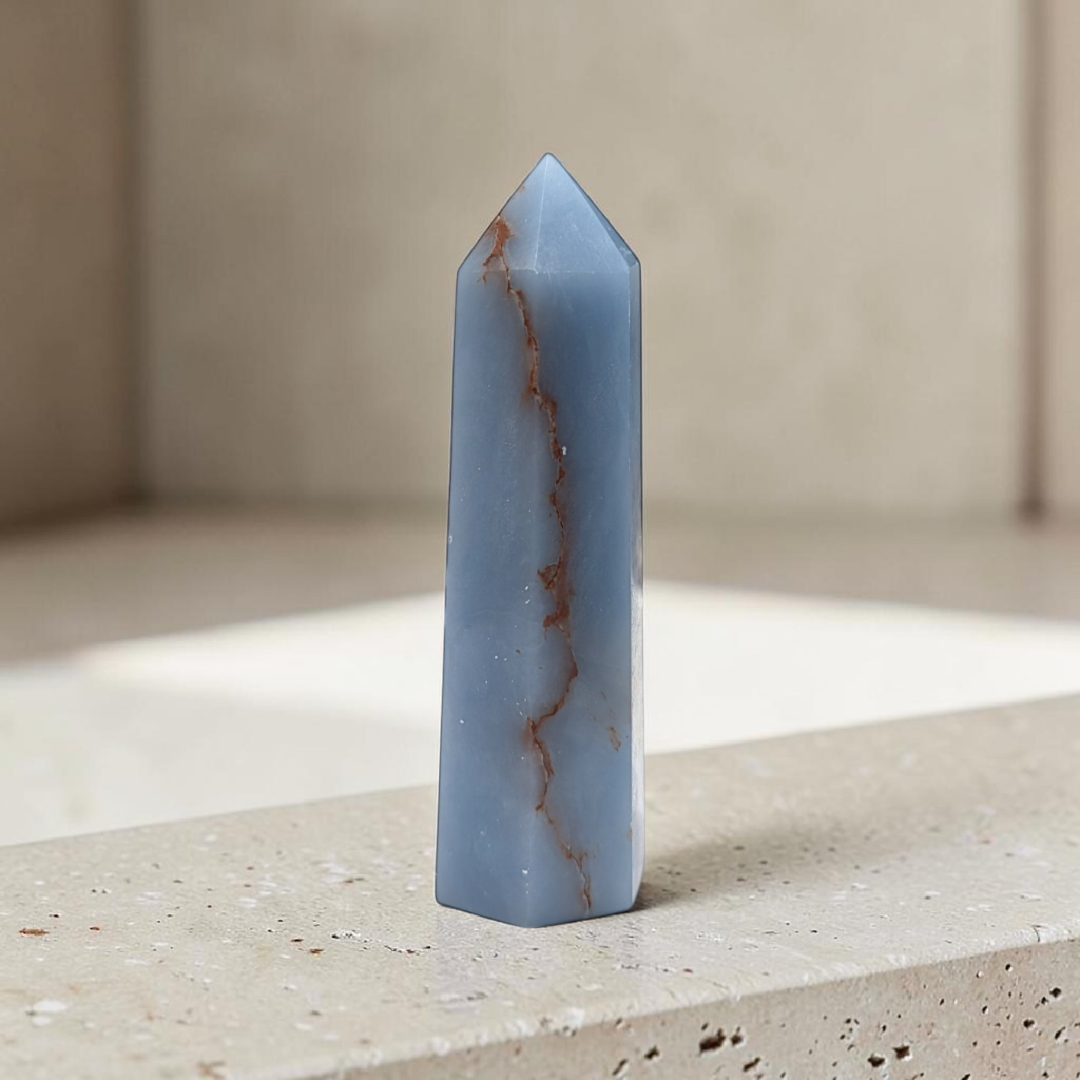 Angelite Crystal Tower