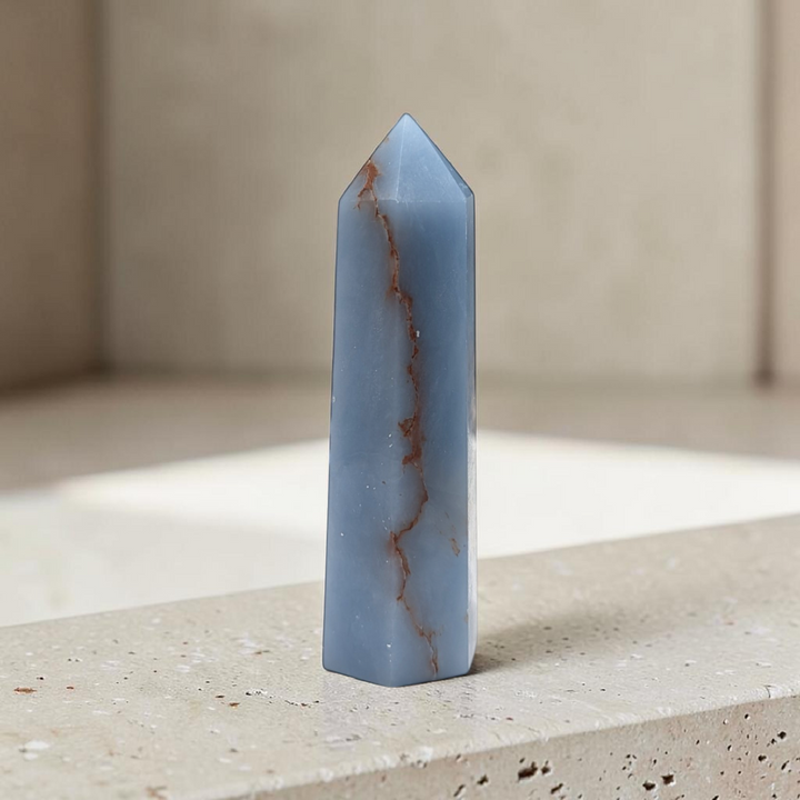 Angelite Crystal Tower